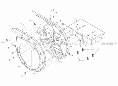 Impeller Assembly Diagram and Parts List for 24A-41M4710 2017 Cub Cadet Log Splitter